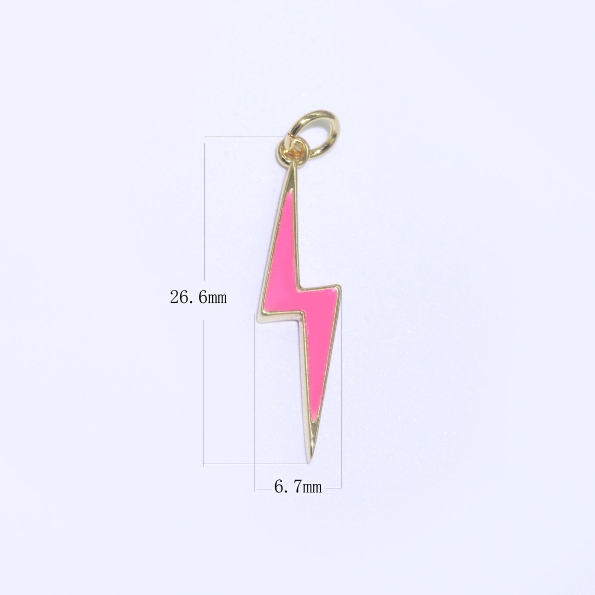 14K Gold Filled Colorful Enamel Lightning Thunder Bolt Pendant Charm For Wholesale Pendants and Charms Jewelry Making Craft Supplies M-305 to M-314 - DLUXCA