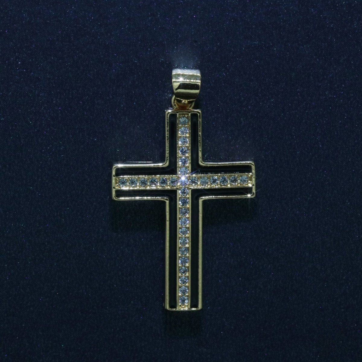 14K Gold Filled Cross Charm, Enamel Cross for Religious Statement Jewelry J-286~J-295 - DLUXCA