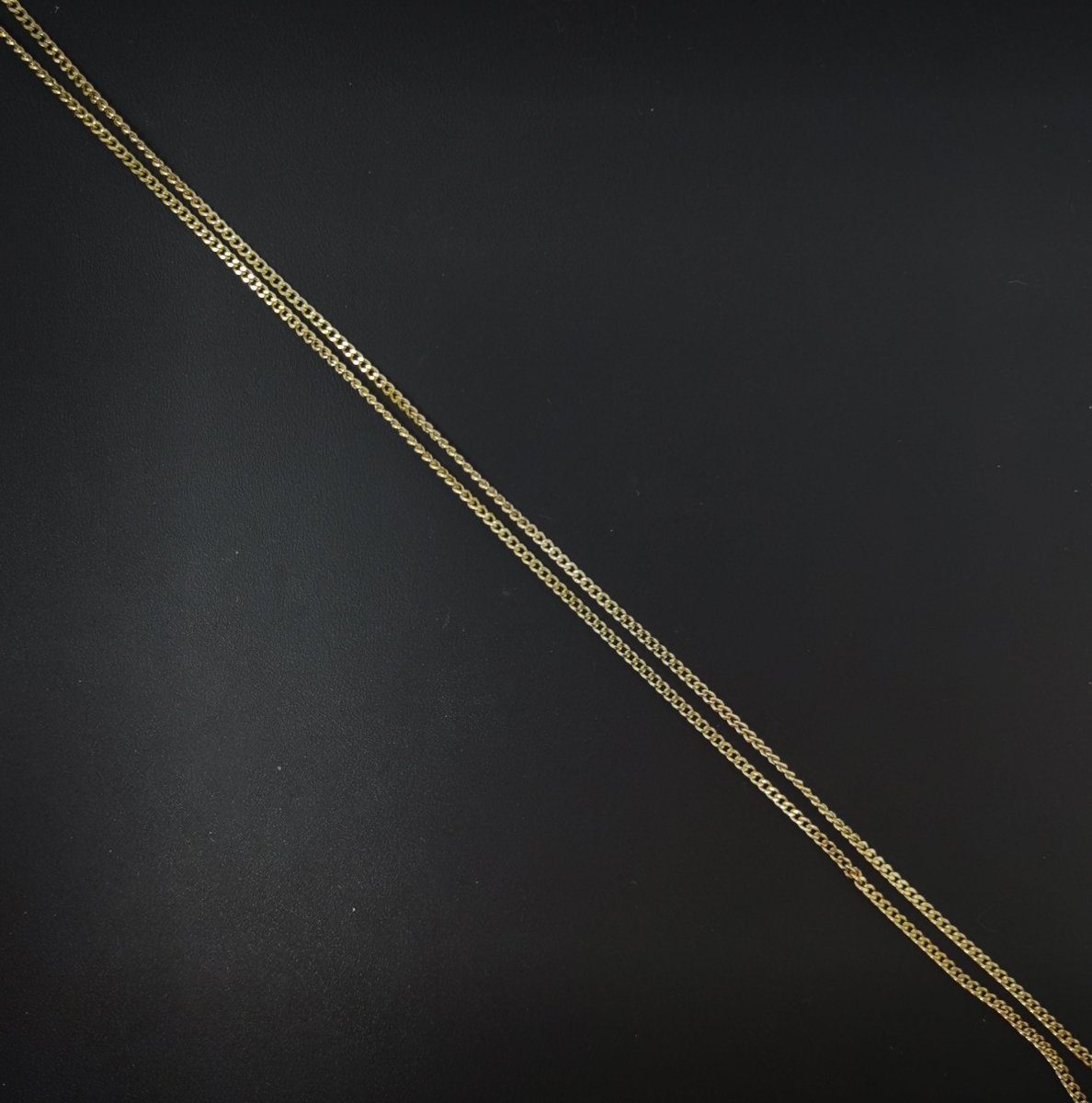 14K Gold Filled Curb Chain Necklace, 17.7 Inch Curb Finished Chain For Jewelry Making, Dainty 2mm Curb Necklace w/ Lobster Clasps | CN-560 Clearance Pricing - DLUXCA