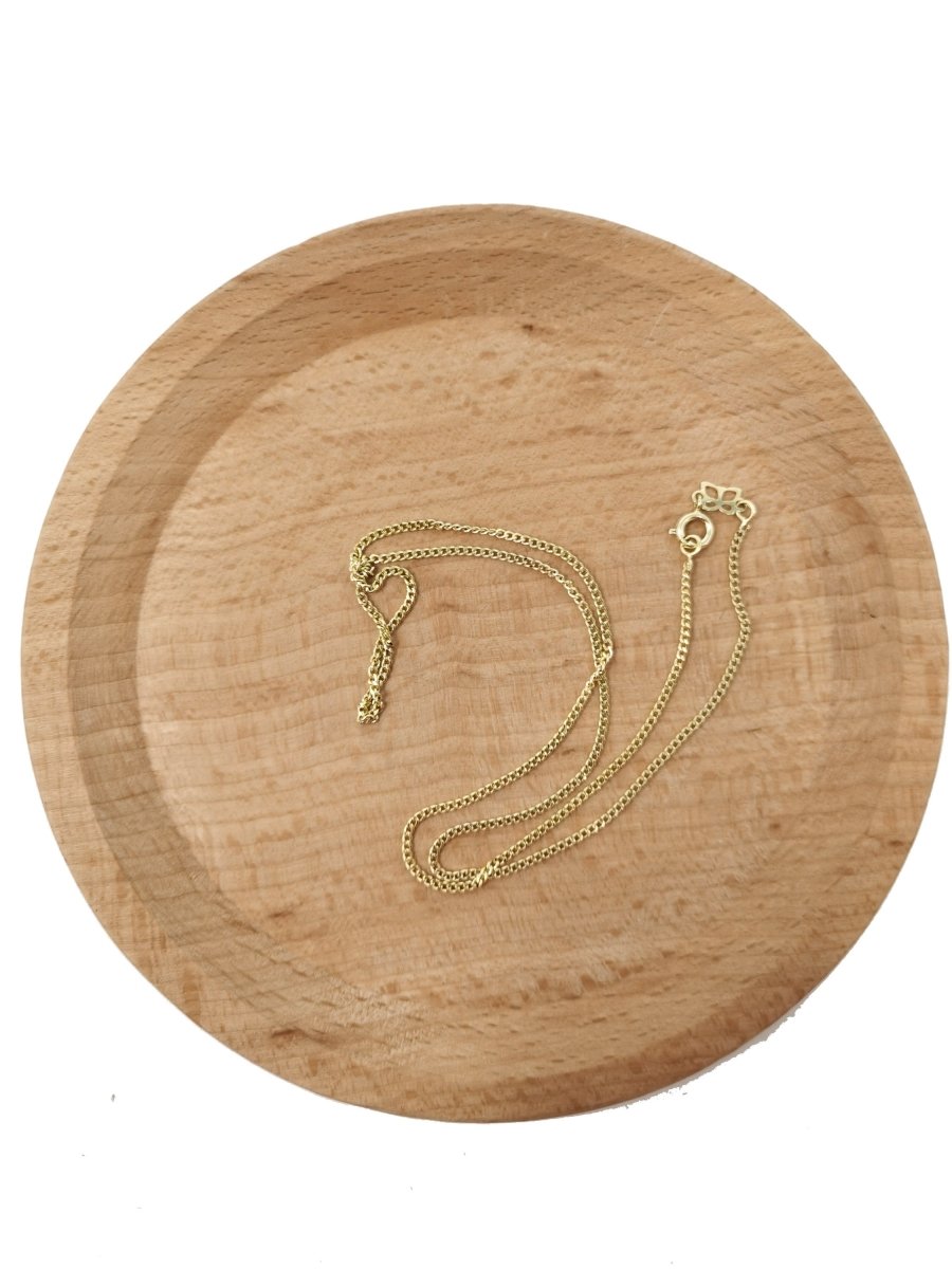 14K Gold Filled Curb Chain Necklace, 17.7 Inch Curb Finished Chain For Jewelry Making, Dainty 2mm Curb Necklace w/ Lobster Clasps | CN-560 Clearance Pricing - DLUXCA
