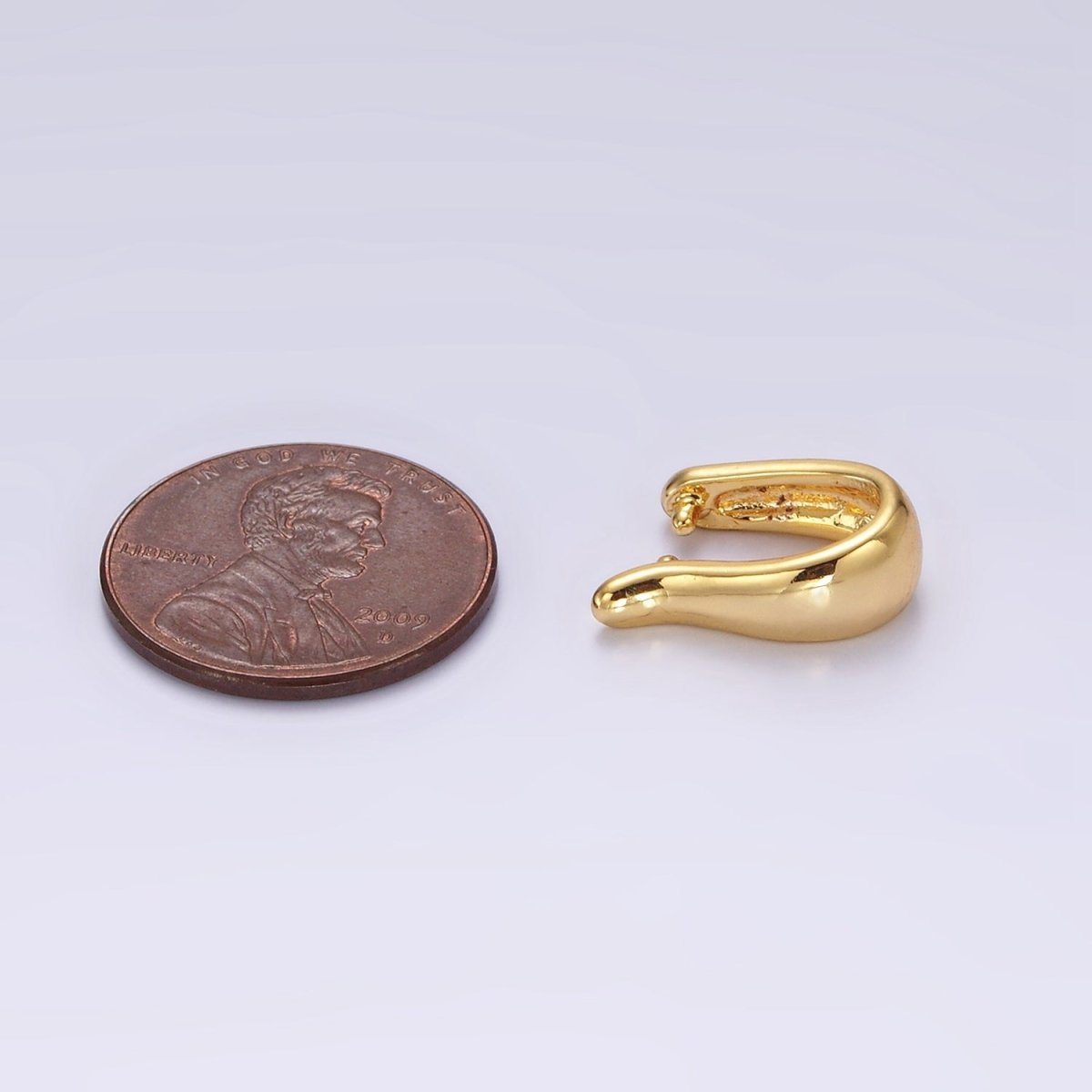 14K Gold Filled Curved Band Snap Bail Minimalist Jewelry Findings Supply | Z583 - DLUXCA