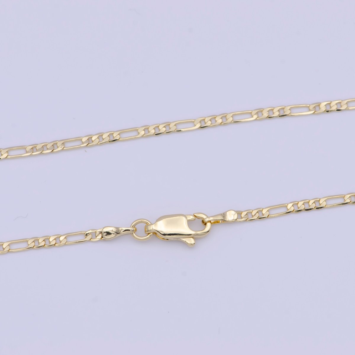 14K Gold Filled Dainty Figaro Chain Minimalist Necklace, Unisex Figaro Chain Necklace 1.9mm Width Ready to Wear | WA-1117 WA-1154 WA-1157 Clearance Pricing - DLUXCA