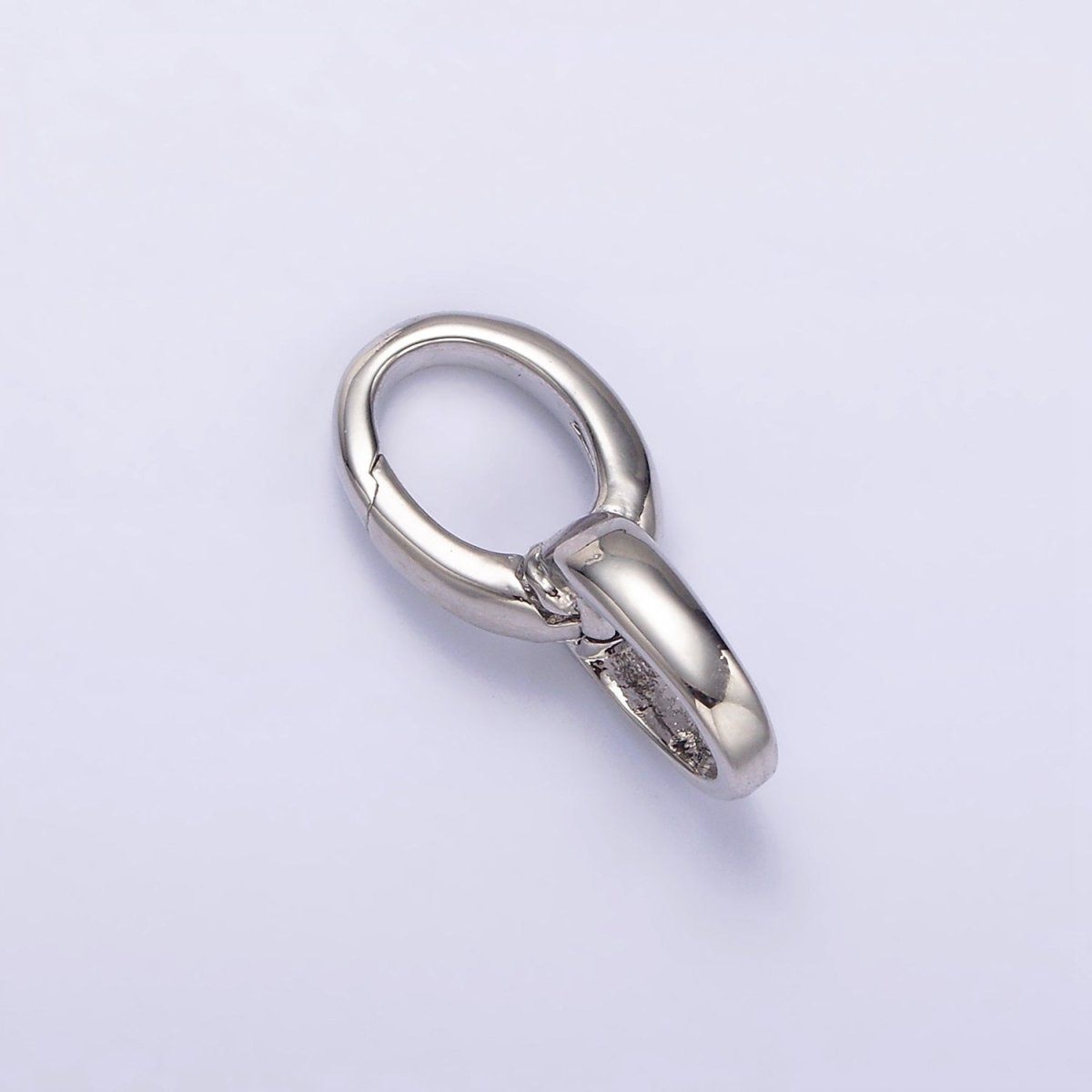 14K Gold Filled Double Oval Push Spring Gate Jewelry Making Supply in Gold & Silver | Z-468 Z-469 - DLUXCA