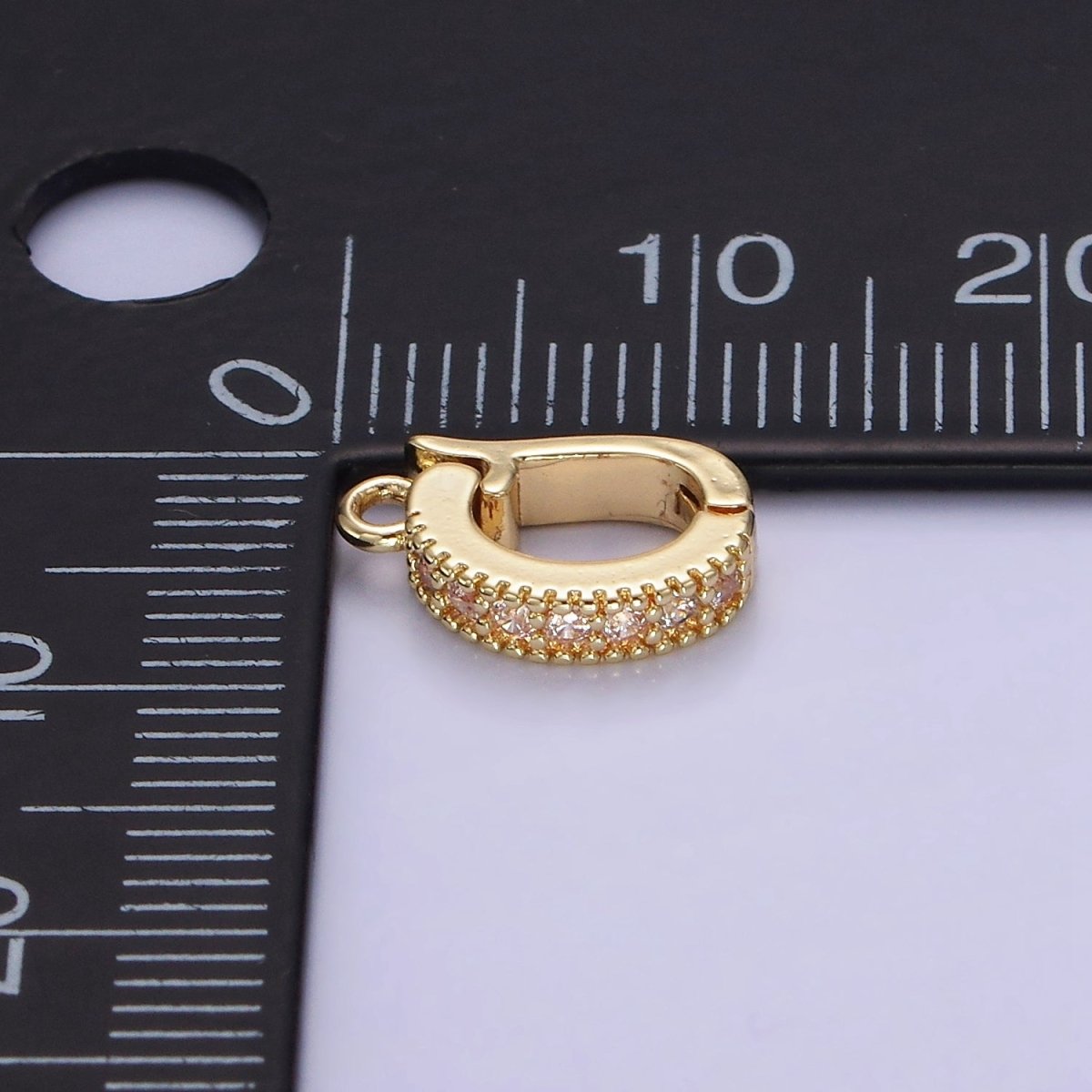 14K Gold Filled Enhancer Bail Slide CZ Charm Bail Enhancer Hinged Bail Z-700 - DLUXCA