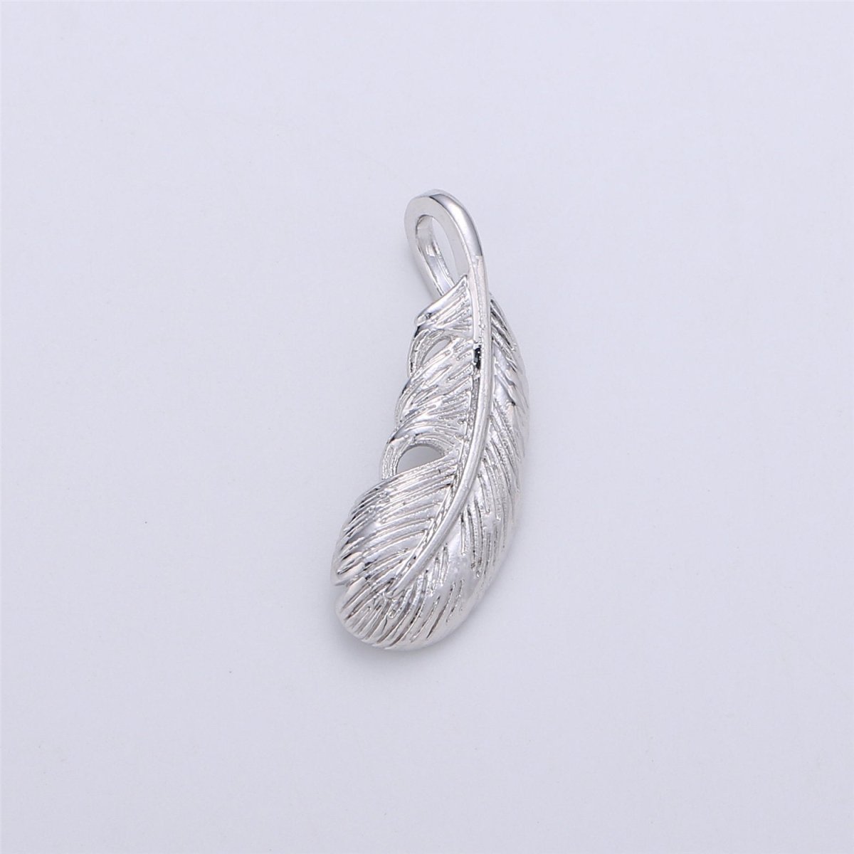 14k Gold Filled feather charm 20x9mm Tiny Feather Charms Dainty Feathers Nature Spiritual Tribal Boho Jewelry Supplies Findings I-590 - DLUXCA