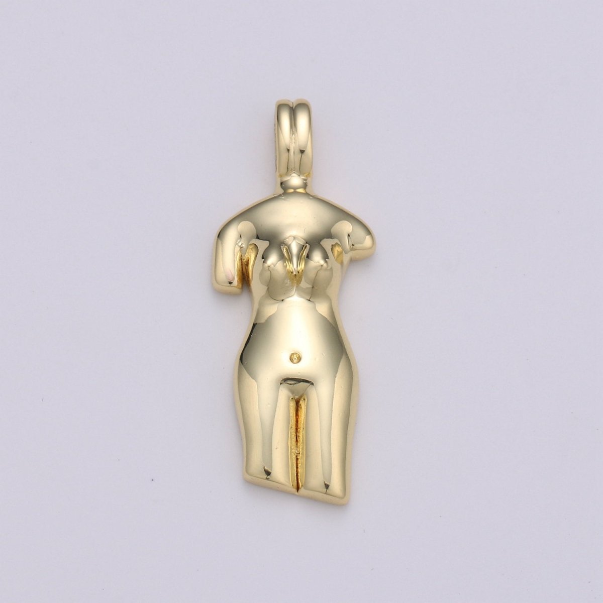 14k Gold Filled Female Body Pendant // Girl Power Charm // Female Empowerment Necklace Charm La Femme Necklace Charm // Feminist Jewelry I-868 X-489 - DLUXCA