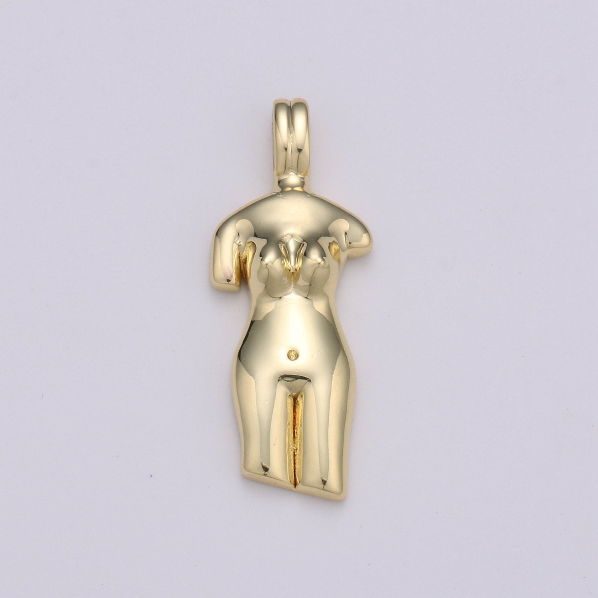 14k Gold Filled Female Body Pendant // Girl Power Charm // Female Empowerment Necklace Charm La Femme Necklace Charm // Feminist Jewelry I-868 X-489 - DLUXCA