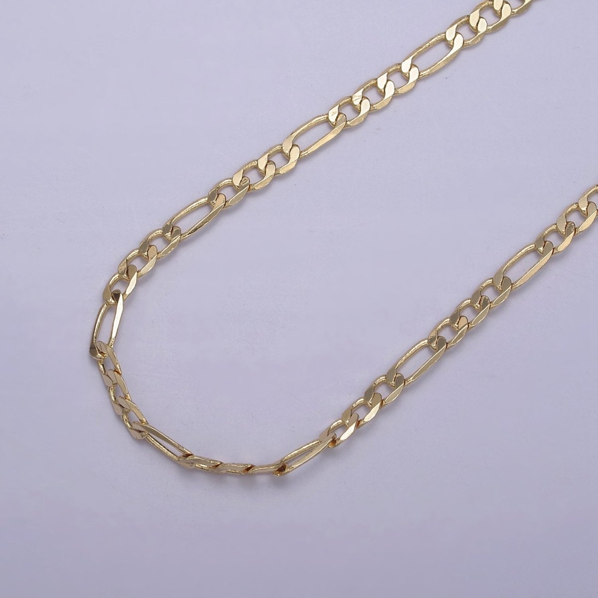 14K Gold Filled Figaro Necklace • Minimalist Necklace Chain • Unisex Figaro Chain • Figaro 16" 18" 20" Chains Ready to Wear | WA-666 WA-676 WA-677 Clearance Pricing - DLUXCA