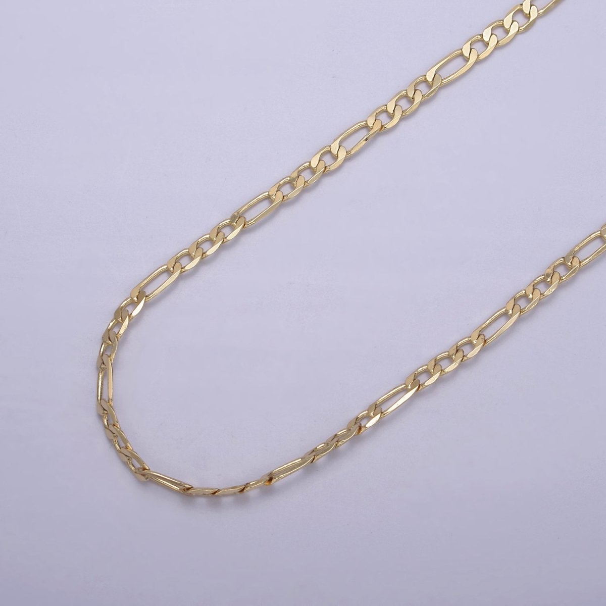 14K Gold Filled Figaro Necklace • Minimalist Necklace Chain • Unisex Figaro Chain • Figaro 16" 18" 20" Chains Ready to Wear | WA-666 WA-676 WA-677 Clearance Pricing - DLUXCA