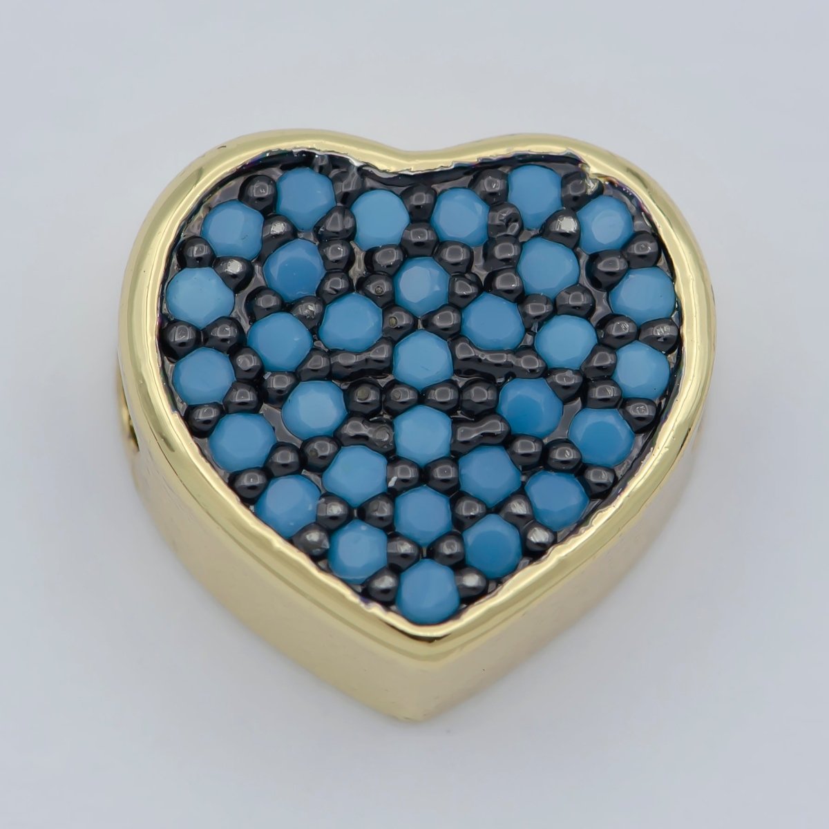 14k Gold Filled Heart Beads, Hearts Spacer Beads, Gold Bracelet Charms Rose Gold Silver Love Jewelry Supplies Component findings 10MM B-548 to B-557 - DLUXCA