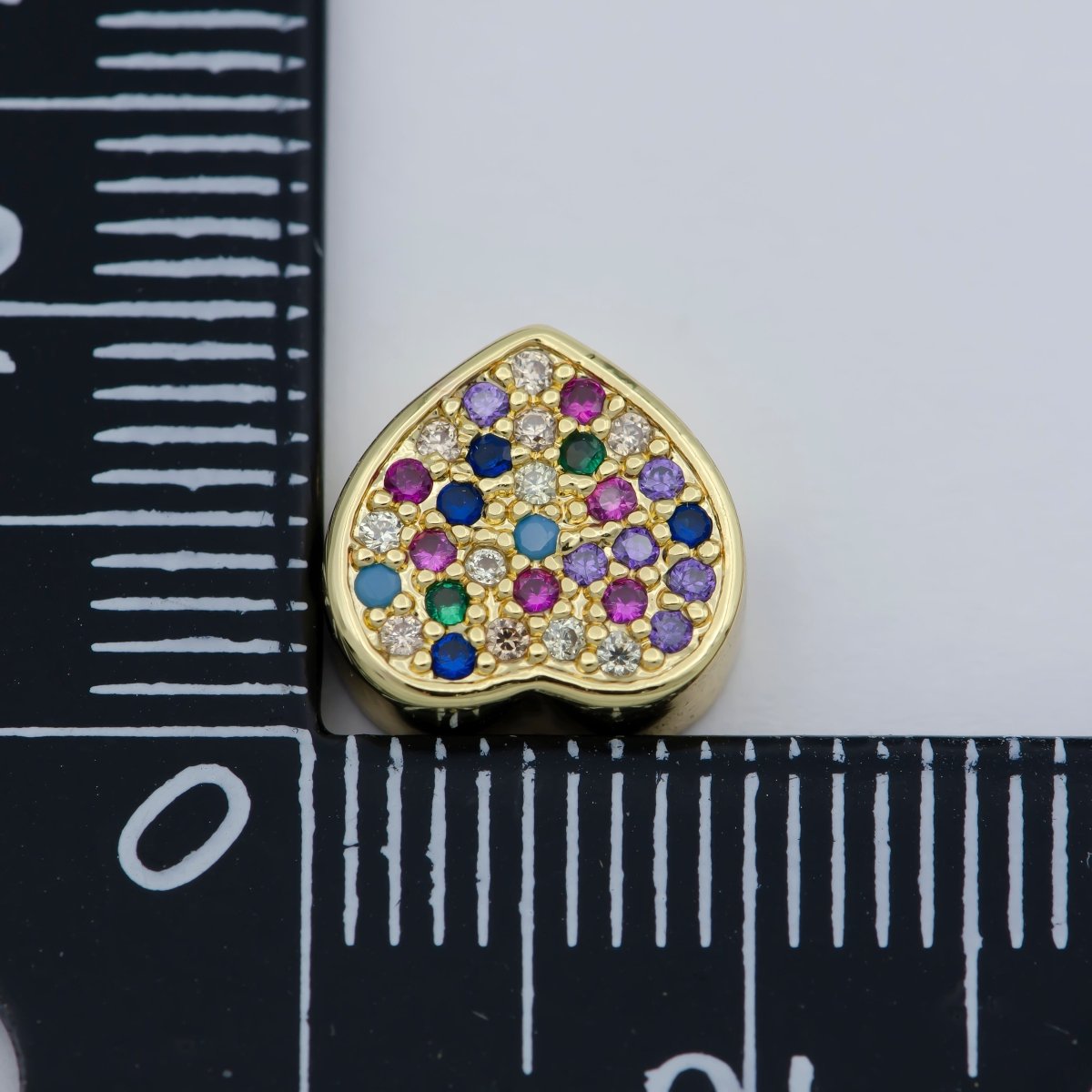 14k Gold Filled Heart Beads, Hearts Spacer Beads, Gold Bracelet Charms Rose Gold Silver Love Jewelry Supplies Component findings 10MM B-548 to B-557 - DLUXCA