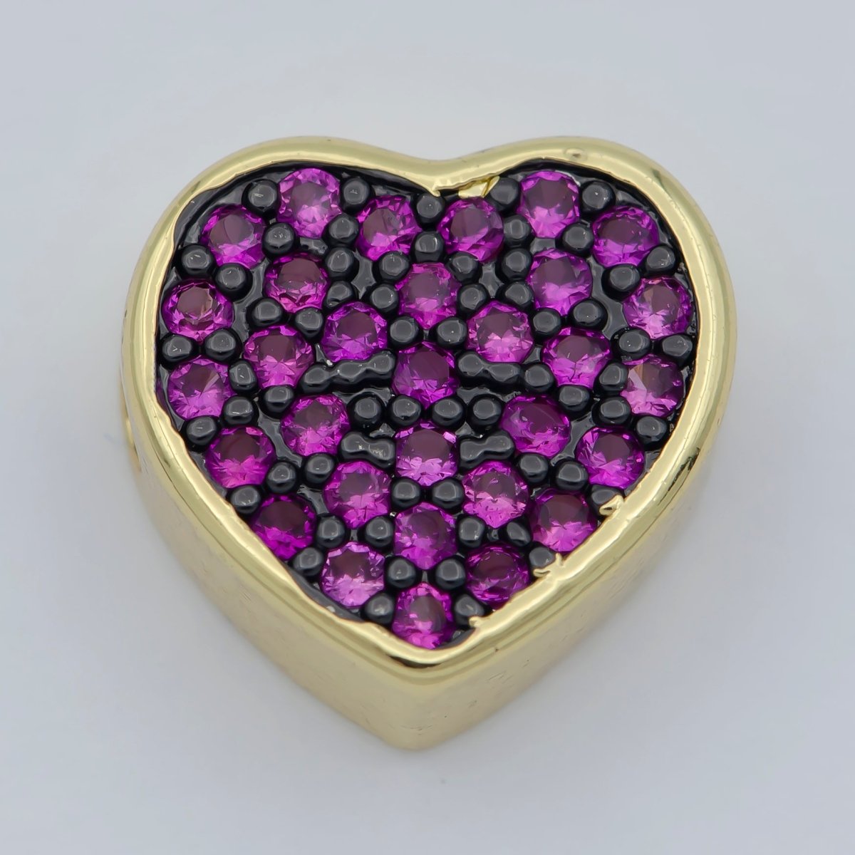 14k Gold Filled Heart Beads, Hearts Spacer Beads, Gold Bracelet Charms Rose Gold Silver Love Jewelry Supplies Component findings 10MM B-548 to B-557 - DLUXCA