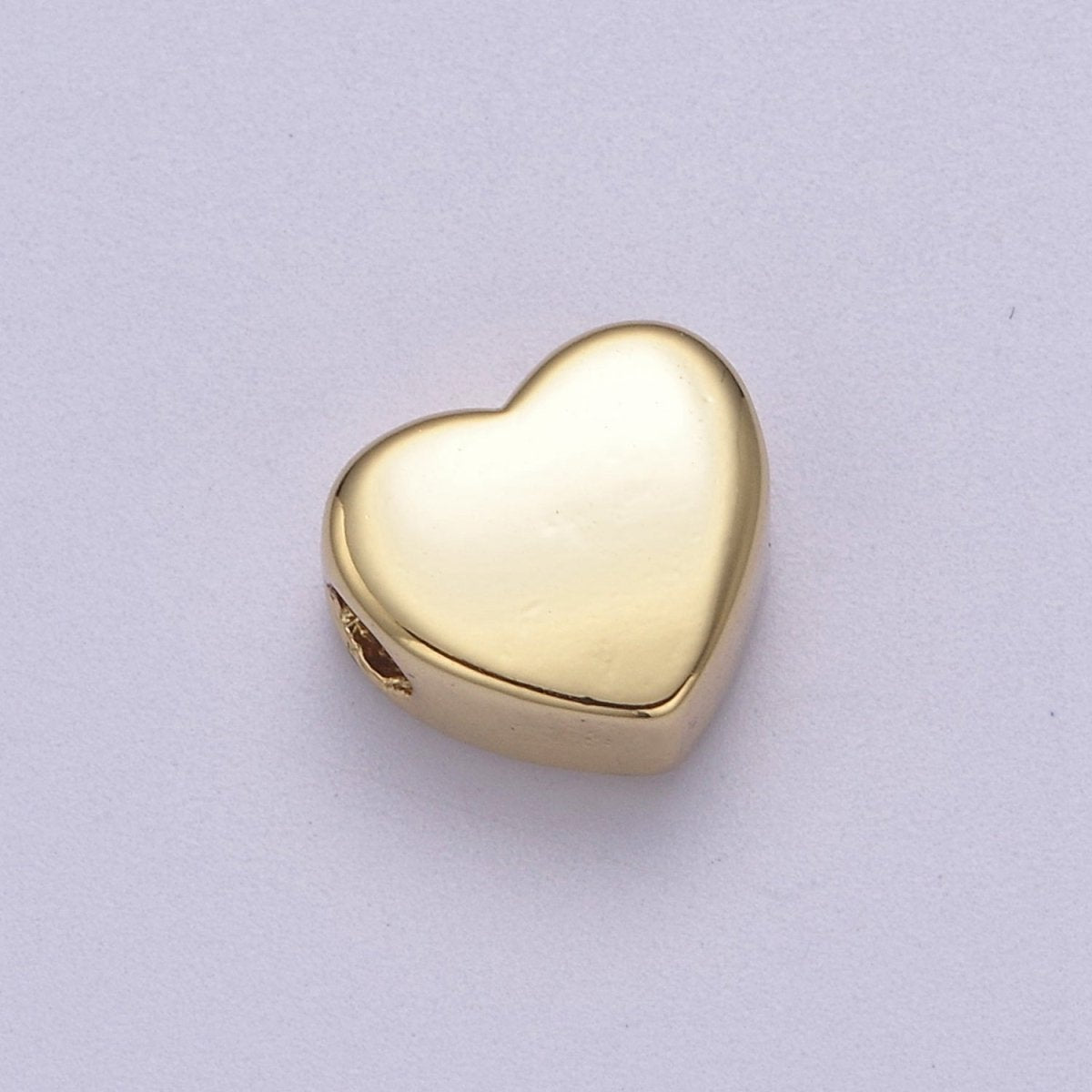 14K Gold Filled Heart Love Minimalist Hypoallergenic Spacer Beads | B-065 - DLUXCA