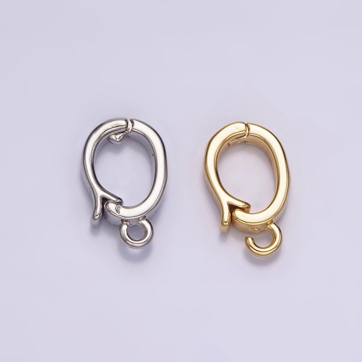 14K Gold Filled Heart Open Loop Interchangeable Charm Holder Jewelry Making Supply in Gold & Silver | Z-929 Z-930 - DLUXCA