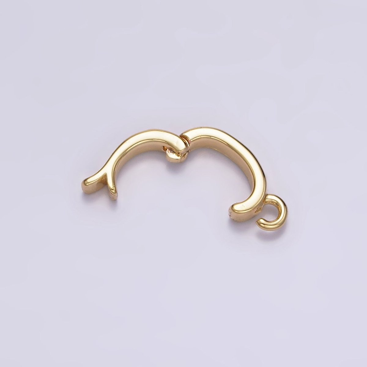 14K Gold Filled Heart Open Loop Interchangeable Charm Holder Jewelry Making Supply in Gold & Silver | Z-929 Z-930 - DLUXCA