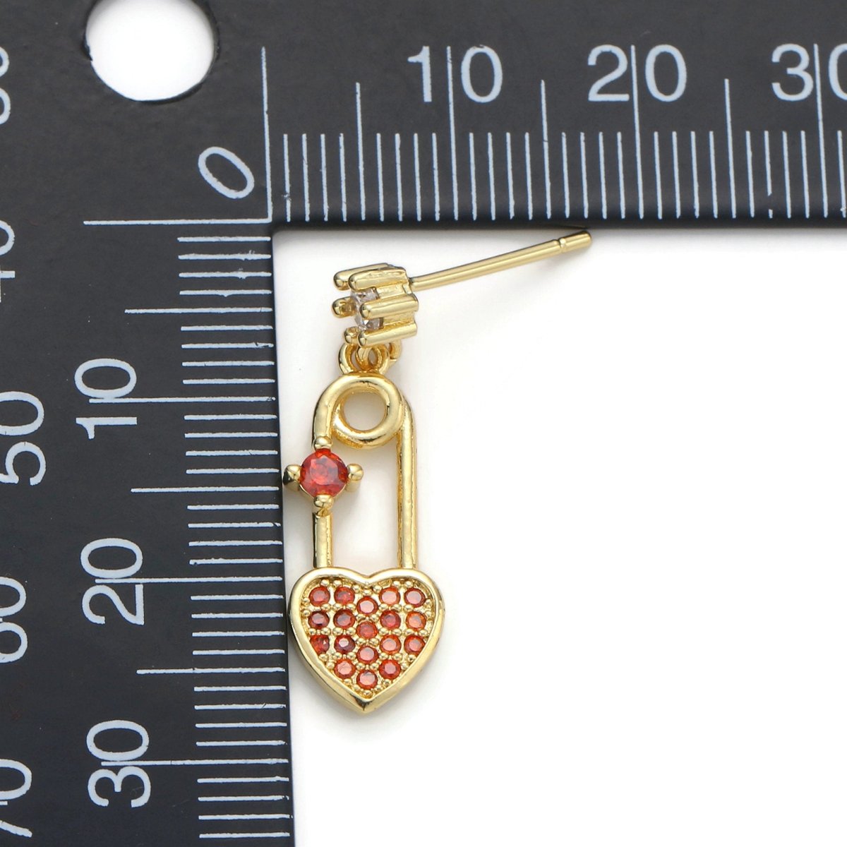 14k Gold Filled Heart Stud Earring, Earring Supplies for DIY Earring Jewelry, Earring Supply DIY Findings, Perfect for DIY Earrings K-472 - DLUXCA
