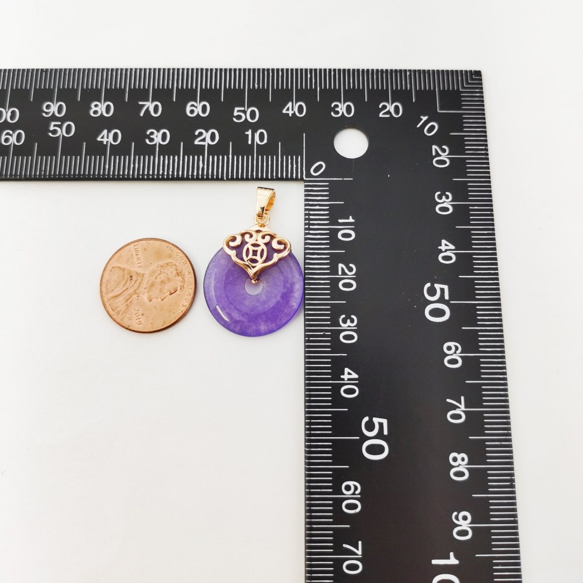 14k Gold Filled Heart with Round Jade Stone charm, Green Donut Stone Pendant, Jade Stone Pendant, Heart Charm Birthstone Jewelry Necklace O-131,O-148 - DLUXCA