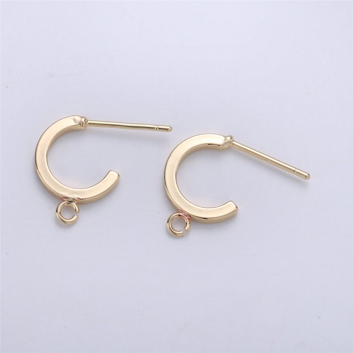 14k Gold Filled Huggie w/ open link Lever back earring making 10mm, Nickel free Lead Free for Earring Charm Making Findings K-197 L-573 - DLUXCA