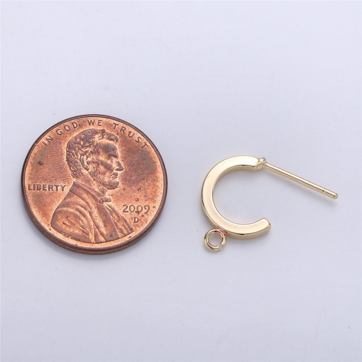 14k Gold Filled Huggie w/ open link Lever back earring making 10mm, Nickel free Lead Free for Earring Charm Making Findings K-197 L-573 - DLUXCA