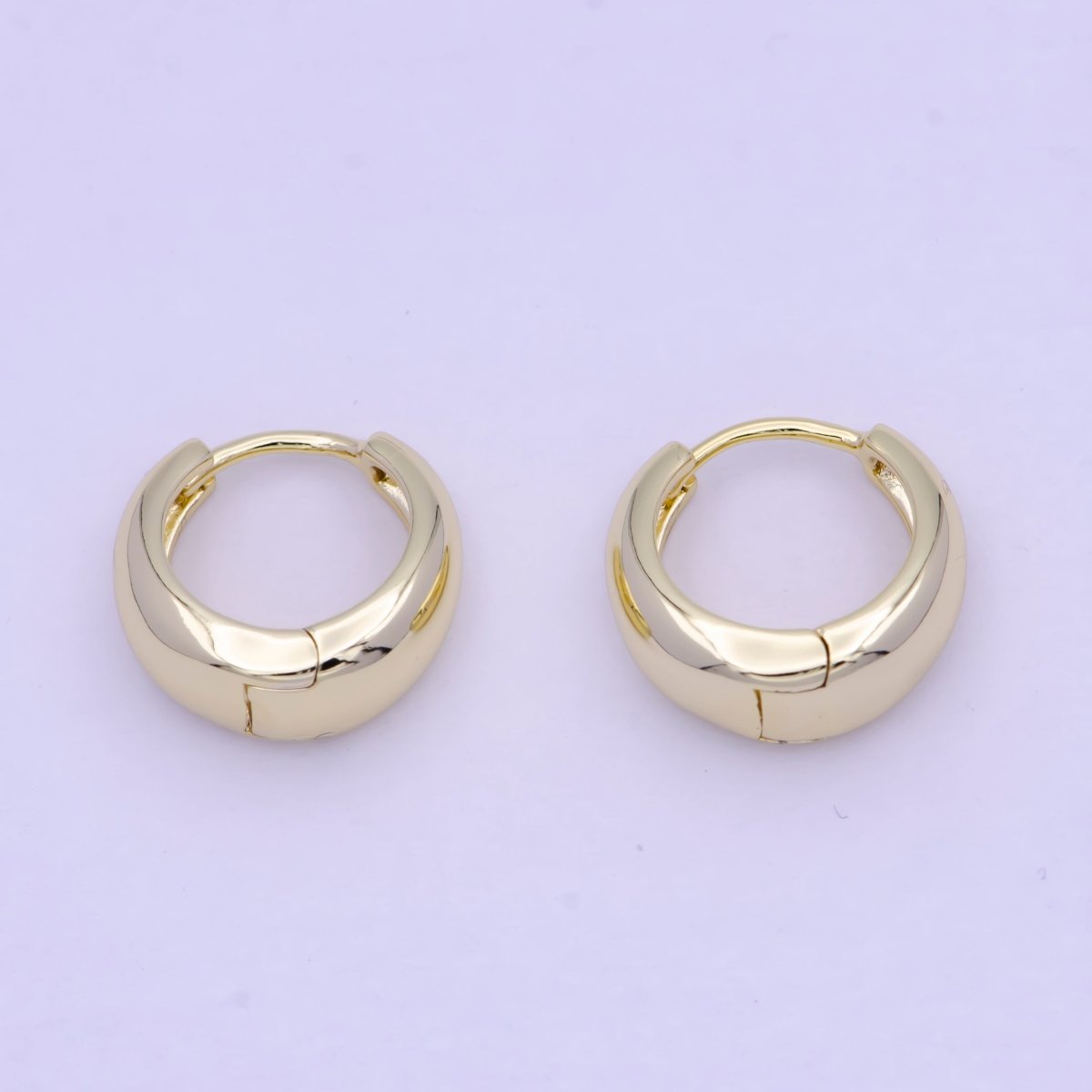 14K Gold Filled Hypoallergenic Huggie Minimalist Hoop Earrings T-135 - DLUXCA
