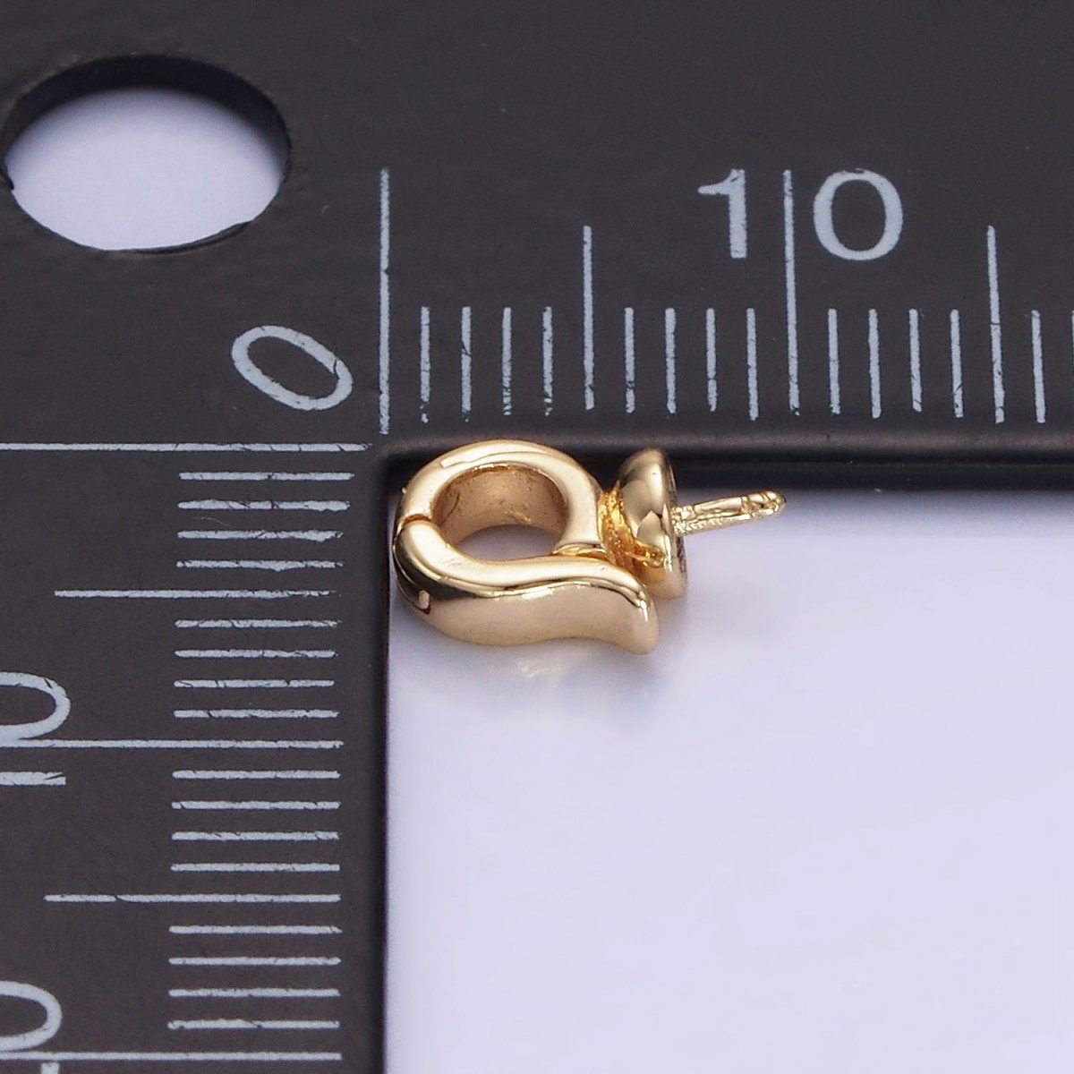 14k Gold Filled Interchangeable Pendant Bail Clasp Removable Bail with Peg Z-699 - DLUXCA