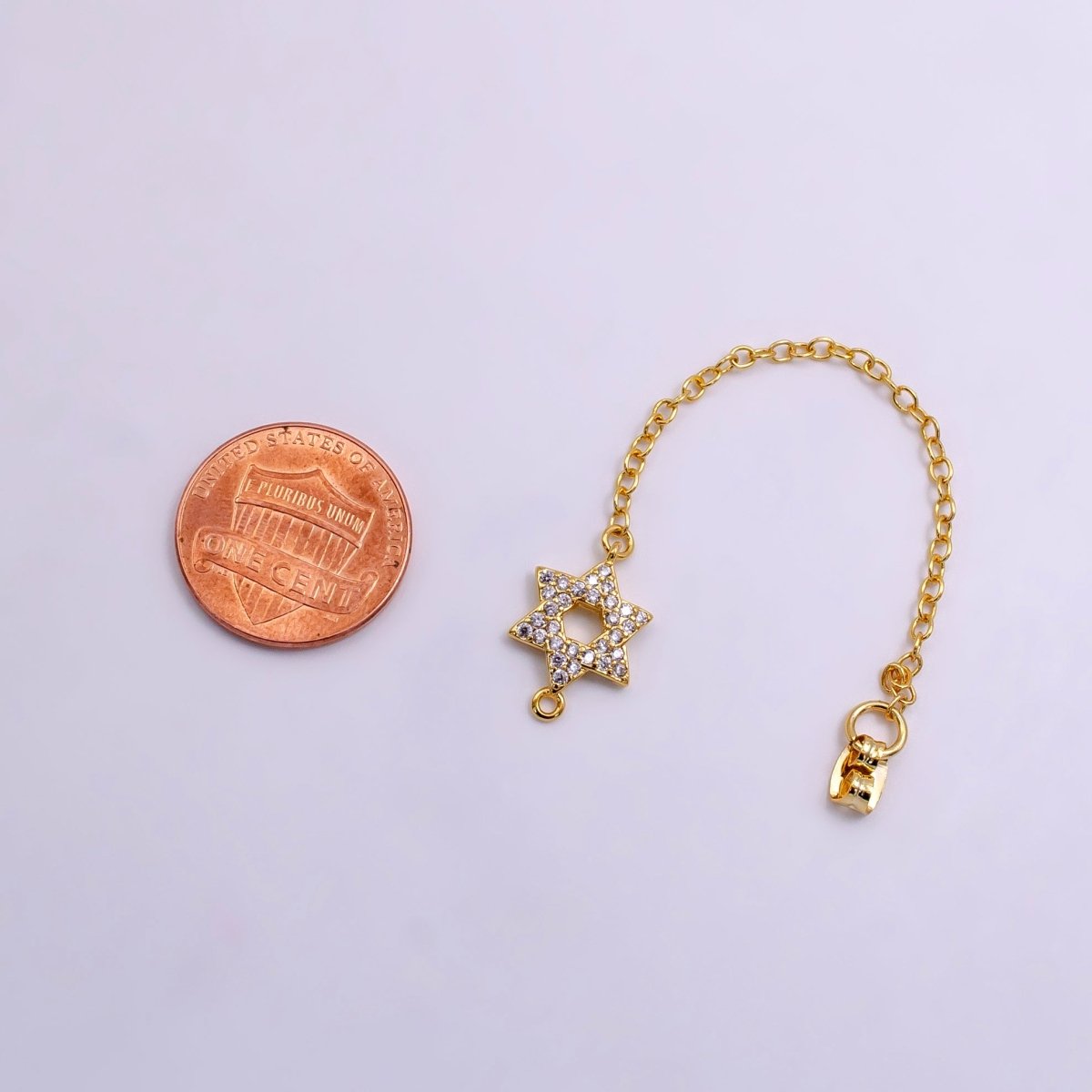 14K Gold Filled Micro Paved CZ Star of David Earring Backing Findings | K188 - DLUXCA