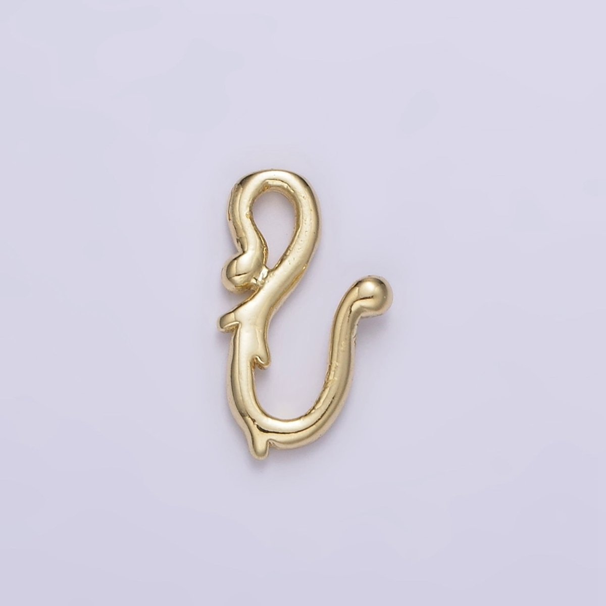14K Gold Filled Mini Molten Vine Hook Closure Findings Supply | Z658 - DLUXCA
