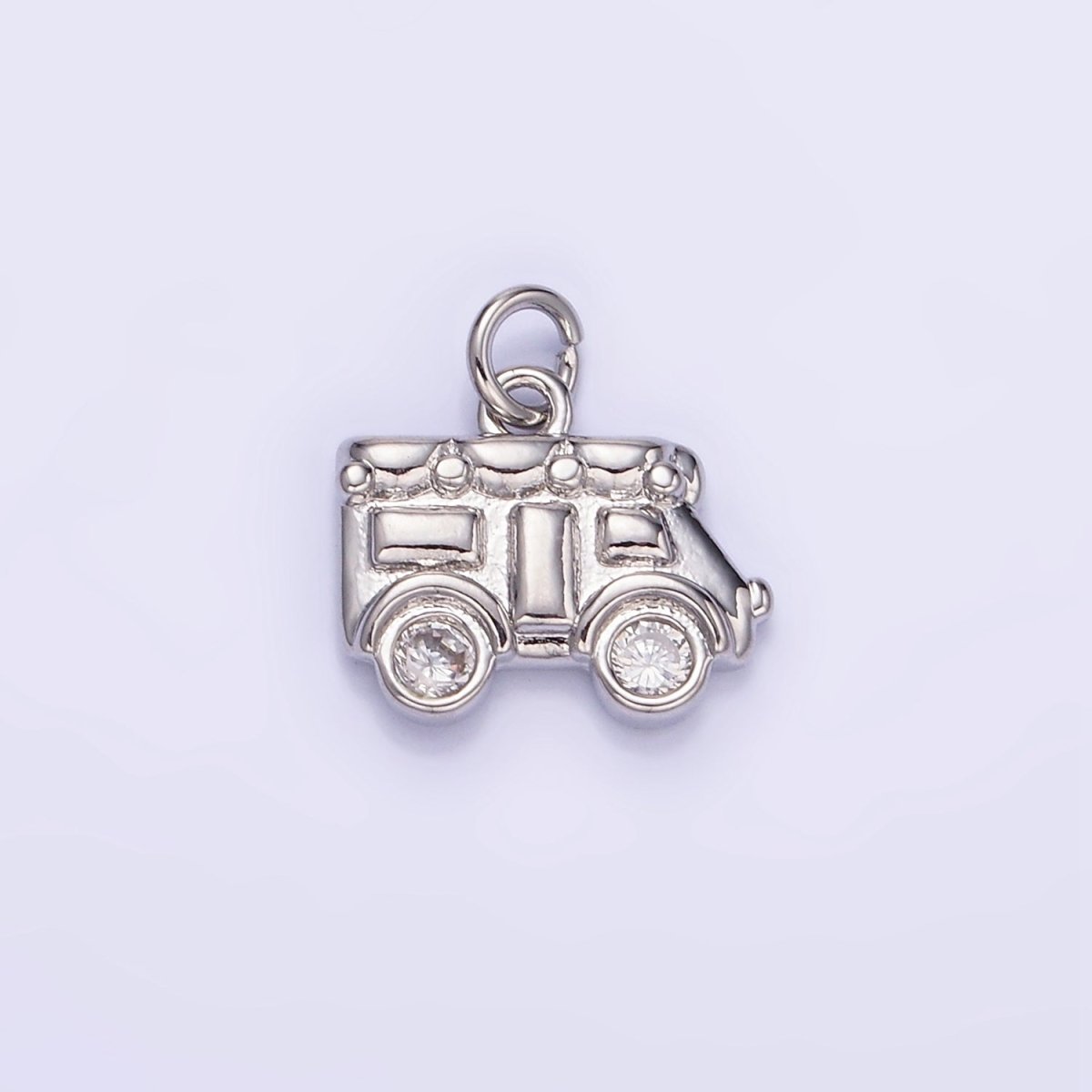 14K Gold Filled Mini Vehicle Caravan Car Charm in Gold & Silver | W549 - DLUXCA