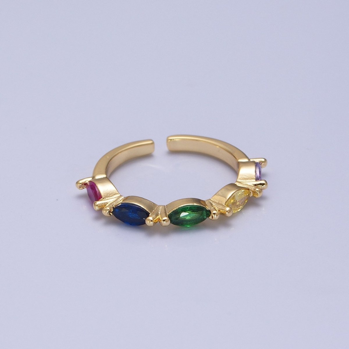 14K Gold Filled Minimalist Colorful Birthstone Ring, Gold Minimalist Jewelry O-2122 - DLUXCA