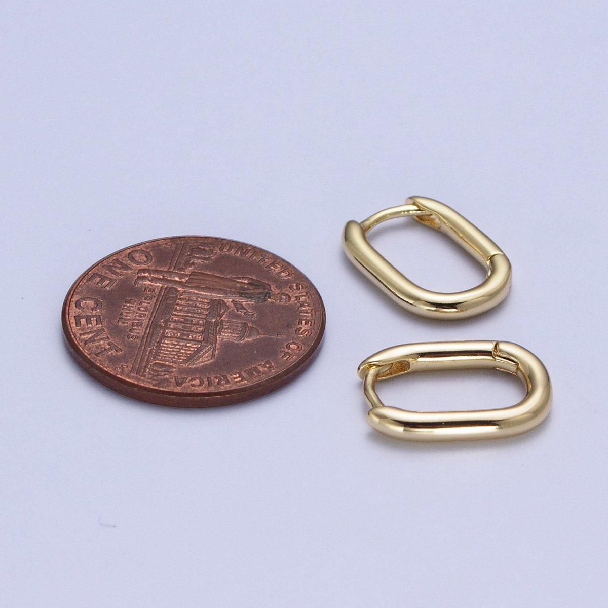 14K Gold Filled Minimalist Earring U Shape Small Hoop Huggie Earring, Perfect for Everyday Wear or Gift | X-909 - DLUXCA
