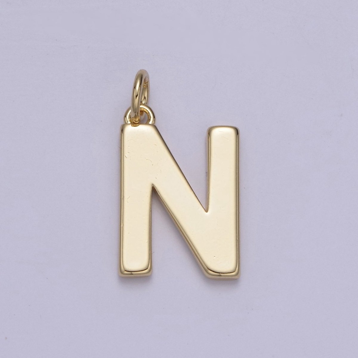 14k Gold Filled Minimalist Font Initial Letters Pendant Charm Wholesale Jewelry Supply W-068~W-094 - DLUXCA