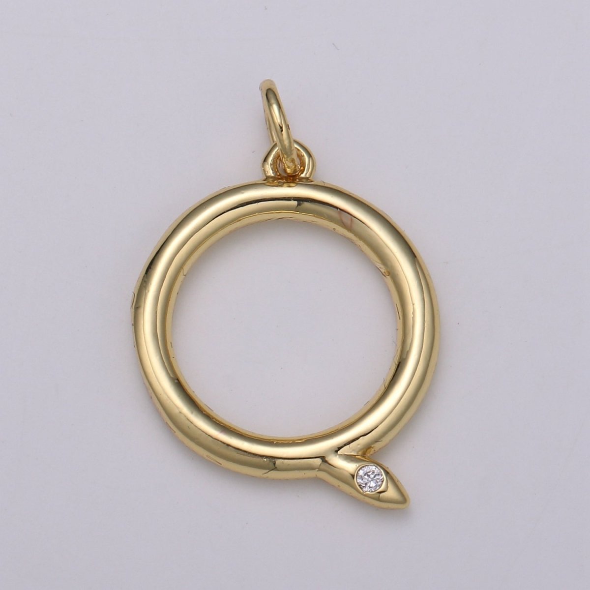 14K Gold Filled Minimalist Initial Clear CZ Personalized Letter Charm | A-171 to A-183 - DLUXCA