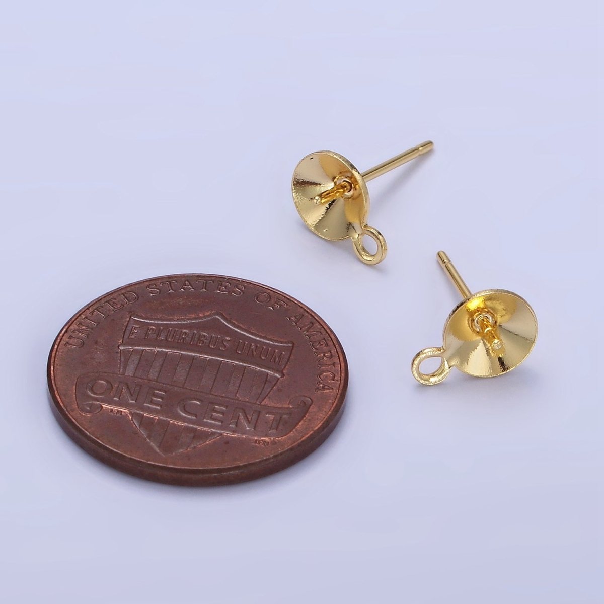 14K Gold Filled Minimalist Needle Drill Stud Earrings Findings | Z758 - DLUXCA