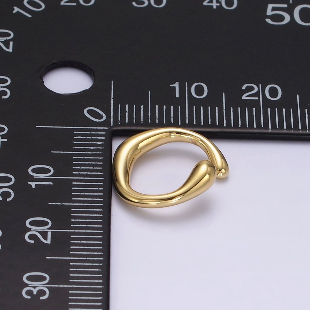 14K Gold Filled Molten Band Geometric Minimalist Ear Cuff Earrings | AI152 - DLUXCA