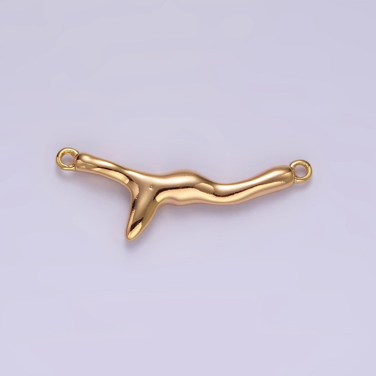 14K Gold Filled Molten Drip 23mm Minimalist Connector | G113 - DLUXCA