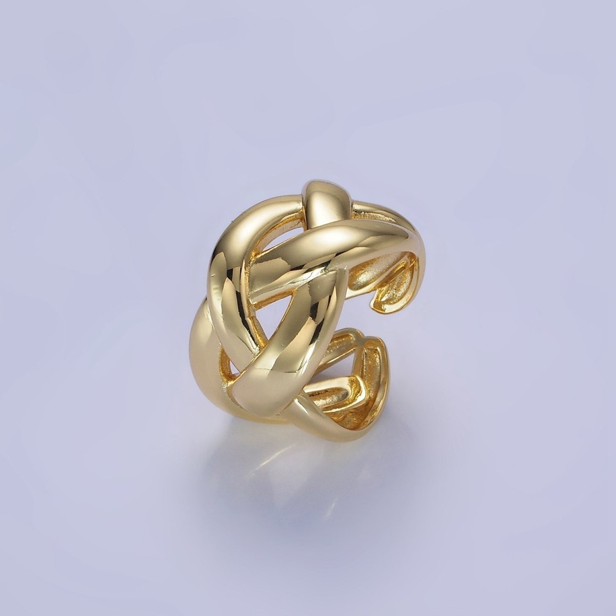 14K Gold Filled Multiple Band Fold Ring in Gold & Silver | O1349 O1350 - DLUXCA