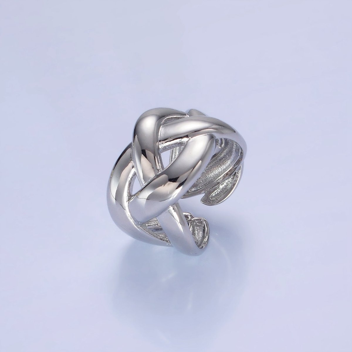 14K Gold Filled Multiple Band Fold Ring in Gold & Silver | O1349 O1350 - DLUXCA