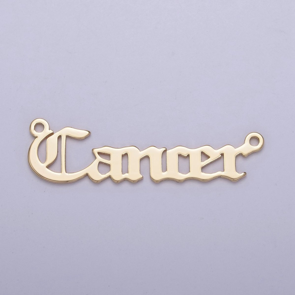 14k Gold Filled Old English Font Zodiac Charms Connector for Necklace Bracelet Link Connector Astrology Necklace Charm Personalized Jewelry Wholesale M-134-M-145 - DLUXCA