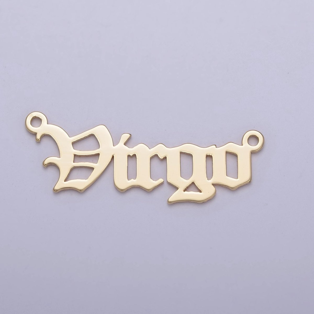 14k Gold Filled Old English Font Zodiac Charms Connector for Necklace Bracelet Link Connector Astrology Necklace Charm Personalized Jewelry Wholesale M-134-M-145 - DLUXCA