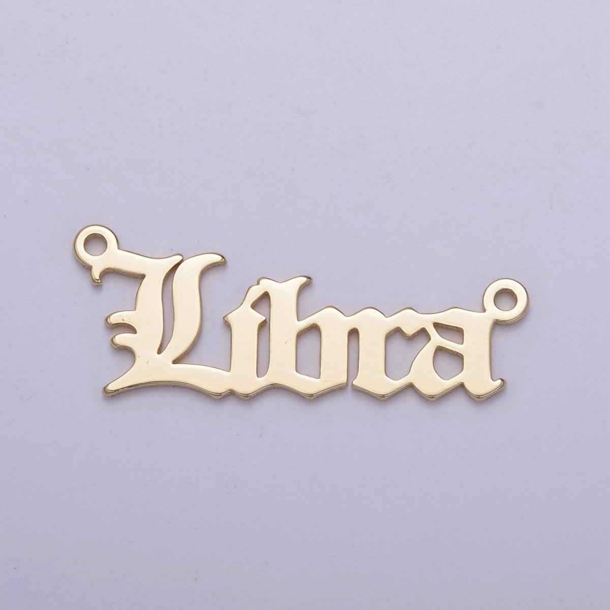14k Gold Filled Old English Font Zodiac Charms Connector for Necklace Bracelet Link Connector Astrology Necklace Charm Personalized Jewelry Wholesale M-134-M-145 - DLUXCA