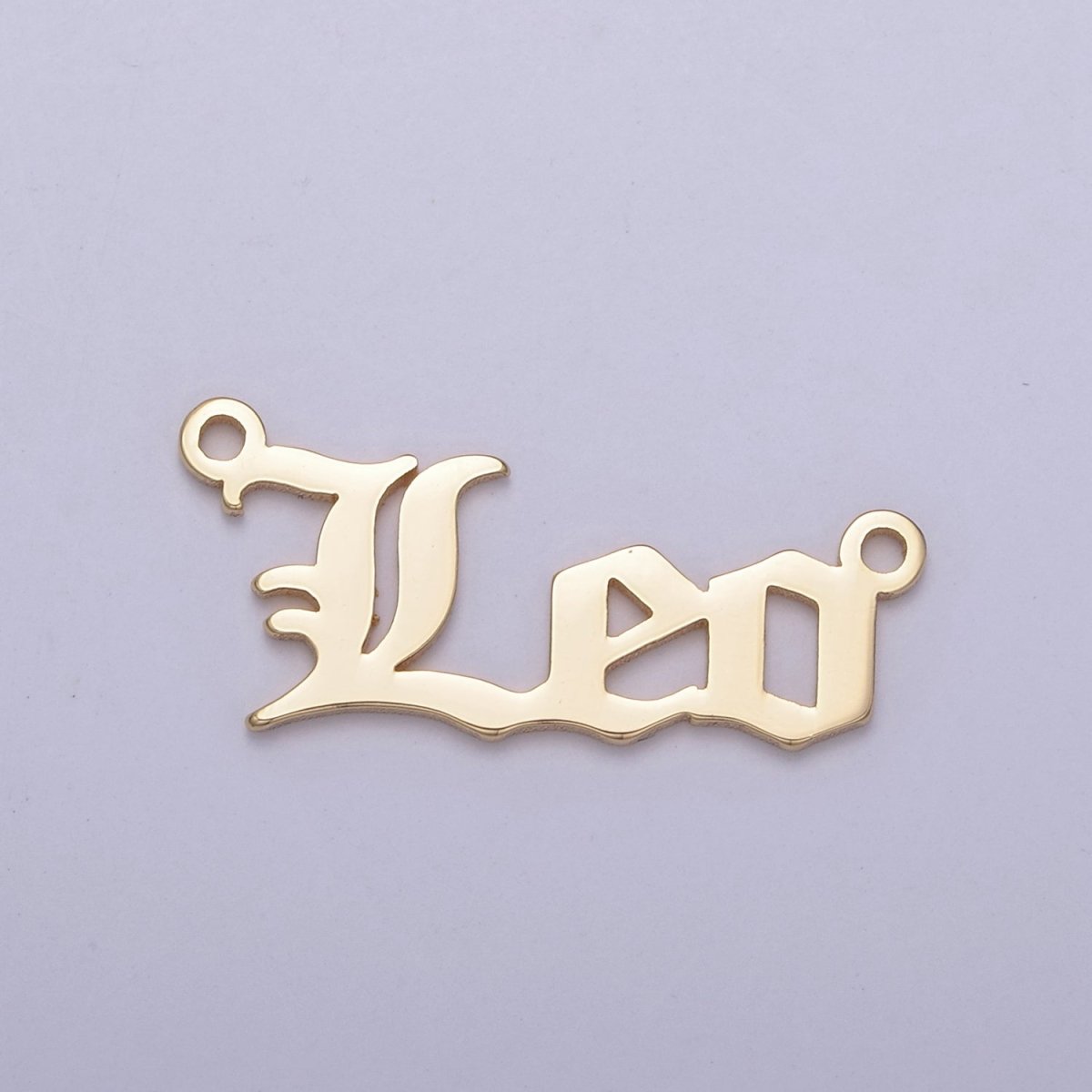 14k Gold Filled Old English Font Zodiac Charms Connector for Necklace Bracelet Link Connector Astrology Necklace Charm Personalized Jewelry Wholesale M-134-M-145 - DLUXCA