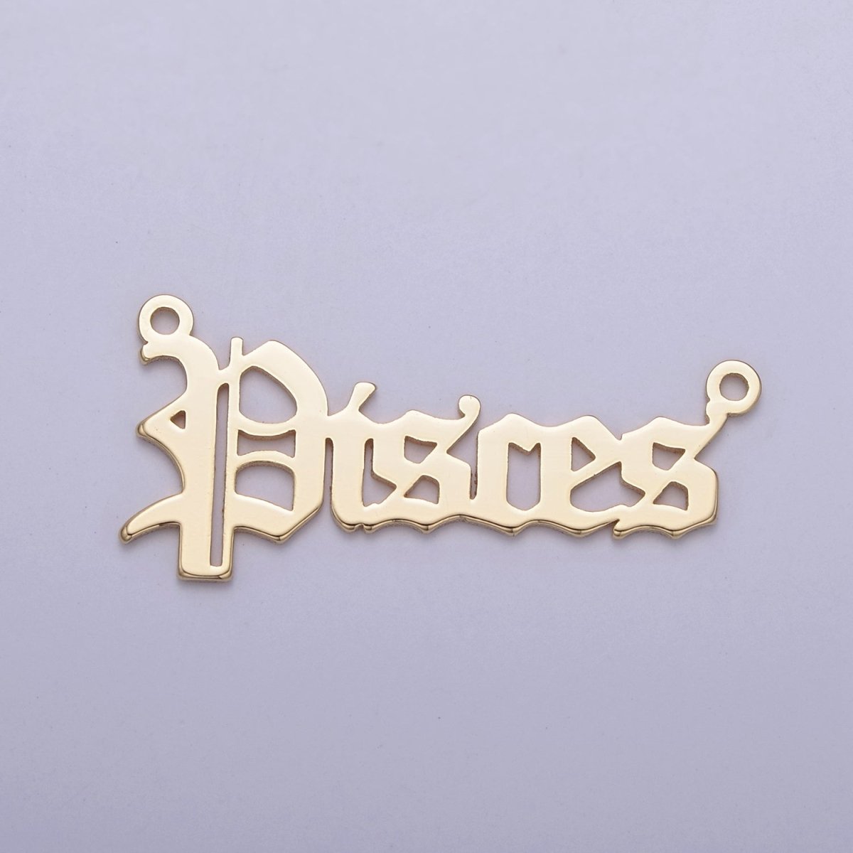 14k Gold Filled Old English Font Zodiac Charms Connector for Necklace Bracelet Link Connector Astrology Necklace Charm Personalized Jewelry Wholesale M-134-M-145 - DLUXCA