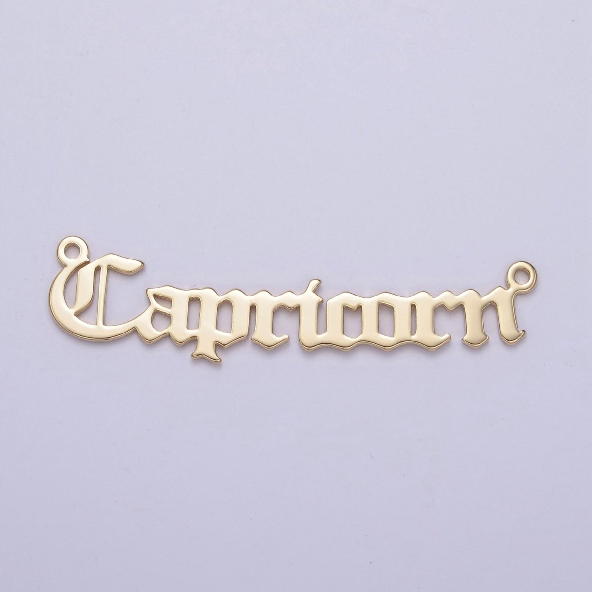 14k Gold Filled Old English Font Zodiac Charms Connector for Necklace Bracelet Link Connector Astrology Necklace Charm Personalized Jewelry Wholesale M-134-M-145 - DLUXCA