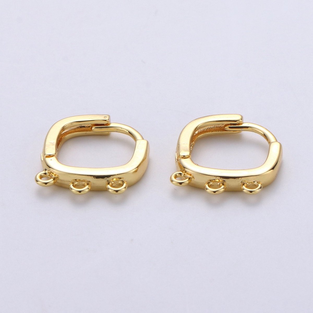 14k Gold Filled one touch w/ 3 open link Lever back earring making Nickel free Lead Free for Earring Charm Making Findings K-359 - DLUXCA