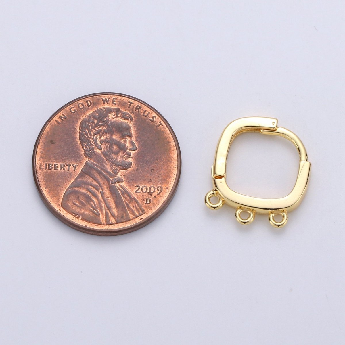 14k Gold Filled one touch w/ 3 open link Lever back earring making Nickel free Lead Free for Earring Charm Making Findings K-359 - DLUXCA