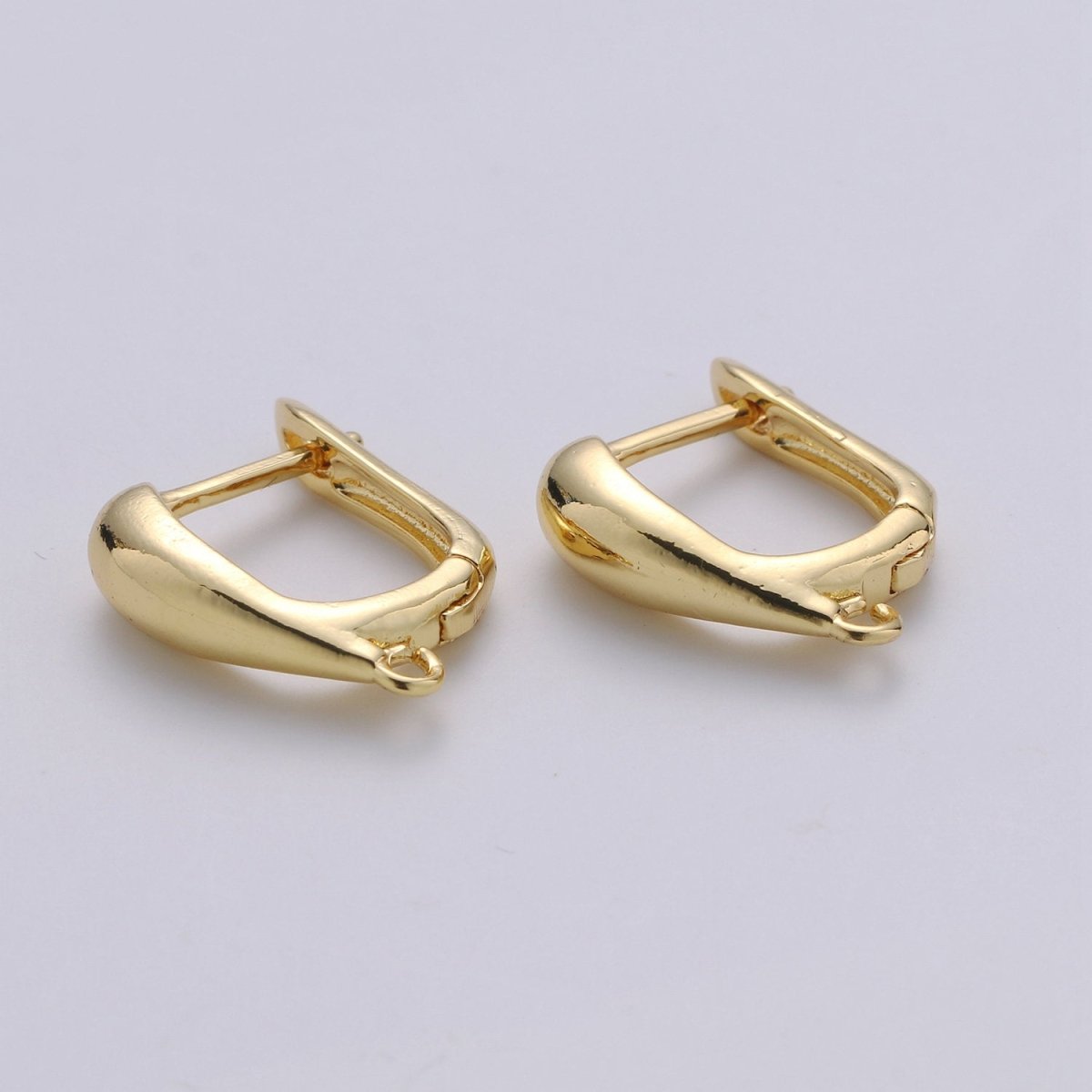 14k Gold Filled one touch w/ open link Lever back earring making, 11x17 mm, Nickel free Lead Free for Earring Charm Making Findings K-684 - K-686 - DLUXCA