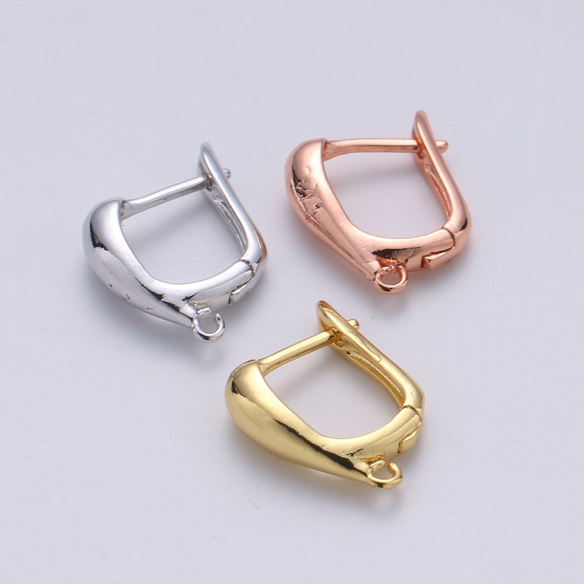 14k Gold Filled one touch w/ open link Lever back earring making, 11x17 mm, Nickel free Lead Free for Earring Charm Making Findings K-684 - K-686 - DLUXCA