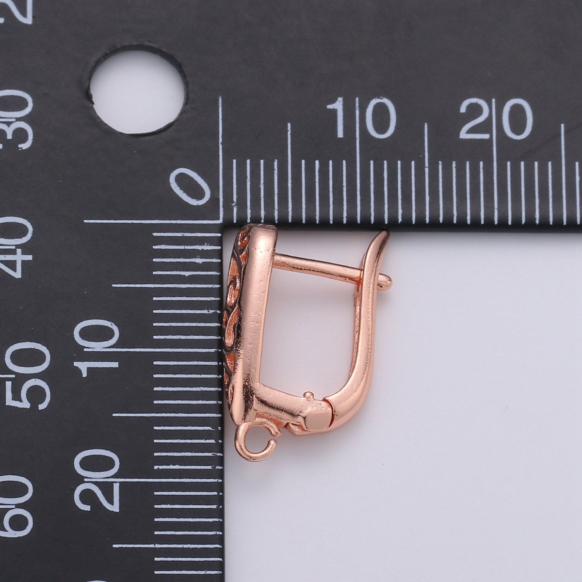 14k Gold Filled one touch w/ open link Lever back earring making, 12x19 mm, Nickel free Lead Free for Earring Charm Making Findings K-699 - K-701 - DLUXCA