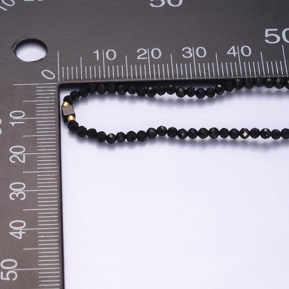 14K Gold Filled Onyx Multifaceted Black Rope Adjustable Friendship Bracelet | WA-2165 - WA-2167 Clearance Pricing - DLUXCA