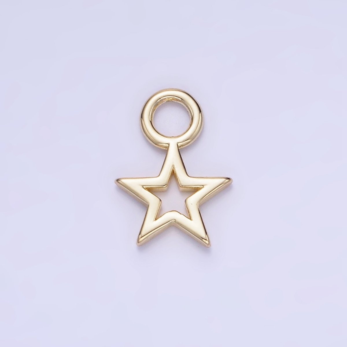 14K Gold Filled Open Celestial Star Mini Charm | AG754 - DLUXCA